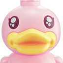 Cute Soap Dispenser for Kids Gift,Bathroom Kitchen Countertop Vanity Top Dispenser fit Body Lotion Shampoo Shower Hand Sanitizer Animal Pink B Duck Themed Soap Bottle with Pump Bath Accessories (1X10oz)