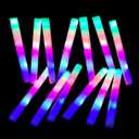 Foam Glow Sticks-192 PCS Light up Sticks Party Favor Glow in The Dark Party Supplies with 3 Modes Colorful Flashing Light Up Toys for Party Wedding Birthday Concert Halloween Christmas