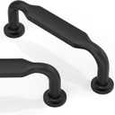10 Pack Matte Black Cabinet Pulls 3 Inch(76mm) Kitchen Cabinet Handles Solid Zinc Alloy Cabinet Hardware Drawer Pulls (3" Hole Center)