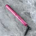 Terviiix Mini Flat Iron for Bangs Short Hair Edges, 1/2 Inch Small Ceramic Hair Straightener and Curler 2-in-1, Travel Flat Iron with Dual Voltage, 430F Fast Heat, Pouch - Pink