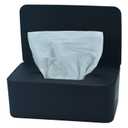 Diaper Wipes Dispenser, Baby Wipes Case, Baby Wipe Holder Keeps Diaper Wipes Fresh, Wipe Container with Non-Slip Feet (Black)