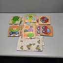2 Packet. MAGIFIRE Wooden Puzzles 12-18 Months - Multicolor Set of 6 Animal & Vehicle Shapes with Storage Bag - Montessori Chunky Puzzles for Toddlers Ages 1-3 & Hand-Eye Coordination