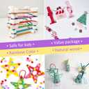 WISYOK 1000 Pcs Colored Popsicle Sticks for Crafts, 4.5 Inch Colored Wooden Craft Sticks, Ice Cream Sticks, Rainbow Popsicle Sticks, Great for DIY Craft Creative Designs and Children Education