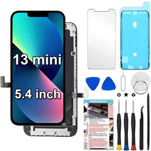 for iPhone 13 Mini Screen Replacement 5.4 inch, 3D Touch LCD Display Digitizer Assembly with Repair Tools,Compatible Model A2481, A2626, A2628, A2629, A2630