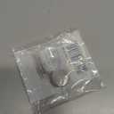 EVI Herrajes | Door Stop | 0.94" x 0.55" | Adhesive or Screw Installation | Matte Finish (Stainless Steel) | White Natural Silicone Rubber | Mod. I-205/24B