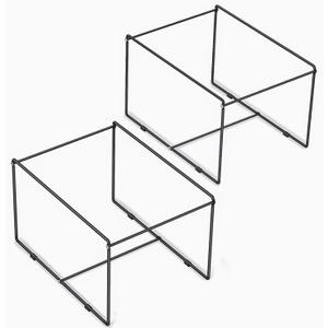 Hanging File Folder Frame Letter Size, 10" H, Height Dot Not Fit All Filing Cabinet Drawer, Desk Metal Hanging Folders Organizer Holder Rack, Black, 2 Pack