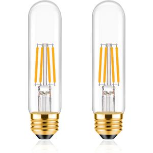 ToBeGreat T30 Light Bulbs 4 Watt Equivalent 40W Bulb E26 Tubular Bulbs T10 LED Bulb Warm White 2700K,Desk Lamp,Bedbroom Bathroom Dimmable,Chandelier,2 Pack (5 In (2pack))