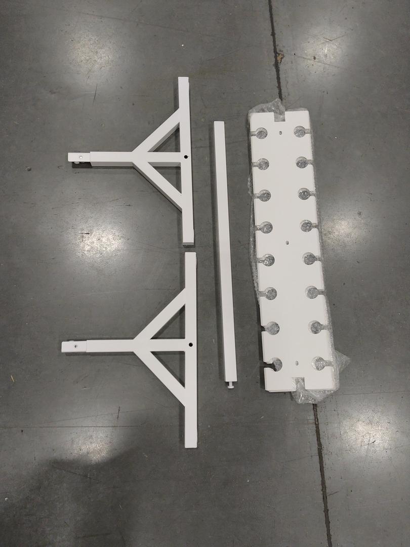 Coat Rack Wall Mount with Shelf, Long Entryway Wall Shelf with Hooks Underneath for Hanging Coats,Caps,Jacket,Clothes,White