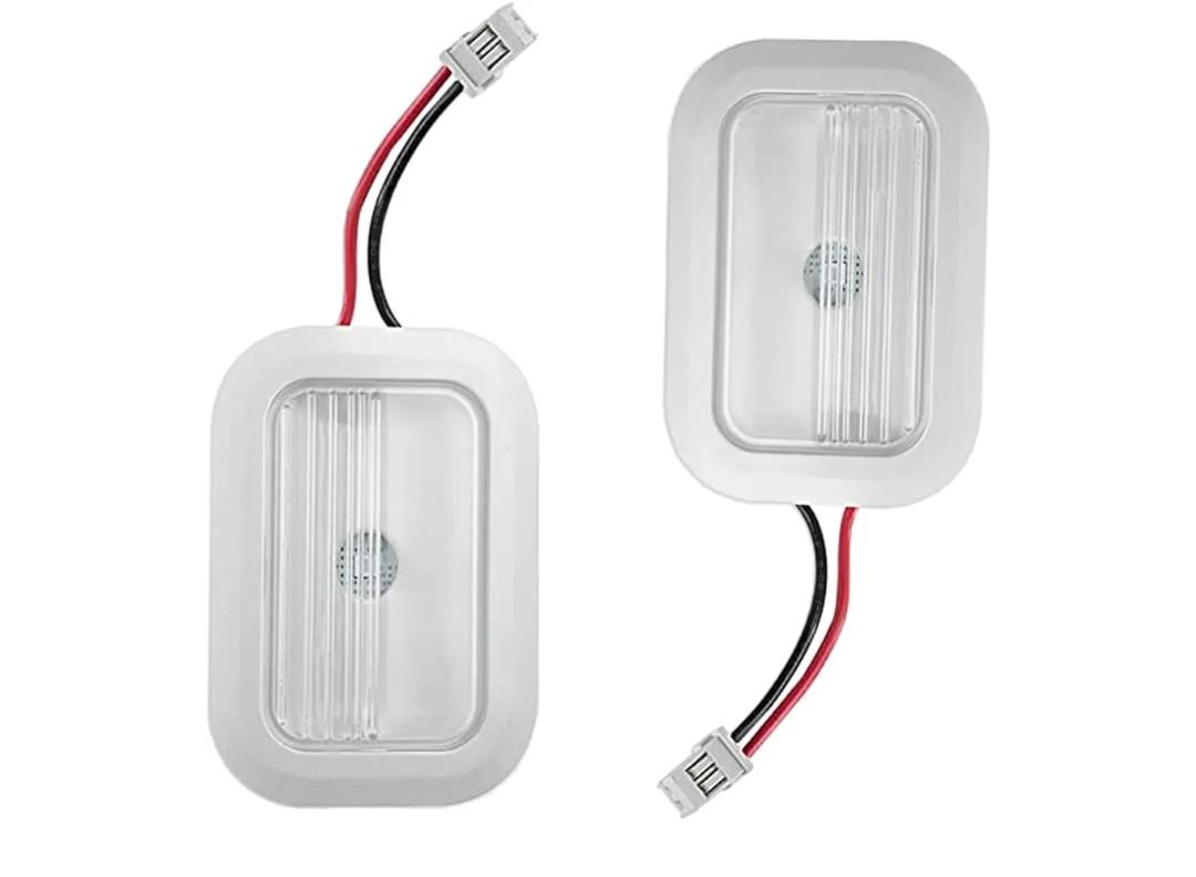 W10843353 W10695459 Refrigerator LED Light Module Assembly (2PCS) Fits for Whirlpool Maytag Replaces W11126053, W10660728, W10279030, W11205083