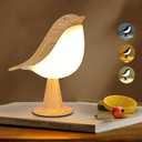 Xhope4u Small Cordless Bedside Lamp, Bird Lamp Touch Sensor, LED Table Lamp with Touch Dimmer,3 Level Brightness Nightstand Lamps, Rechargered Desk Lamp for Bedroom, Office, College Dorm Room
