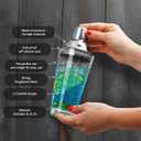 EVERYDAY COCKTAIL - Professional Glass Cocktail Shaker 14 oz, Martini Shaker with Recipes and Measurements, Built-in Strainer and Leakproof Seal, Clear Bar Tool for Margaritas, Martinis