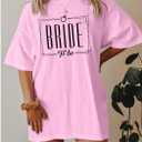 Bride Shirt Bachelorette Crew Shirts - Oversized Future Mrs Bride to Be Tshirt Bridal Party Wedding Casual Tee Tops (M)