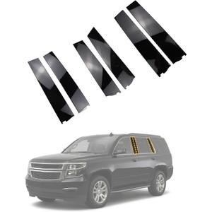 Flecto Window Trim B&C Pillar Trim Molding Kit Compatible with 2015-2018 Chevy Tahoe GMC Yukon Cadillac Escalade Replace 926-241 926-242 926-243 926-244 926-245 926-246 Door Outer Pillar Trim (6PCS)