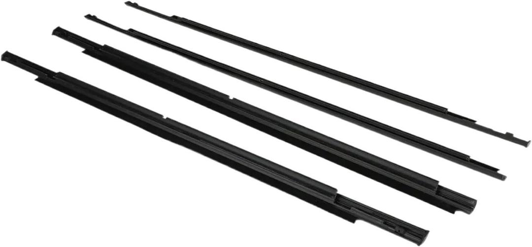 5727A007 5727A008 4Pcs Window Glass Weatherstrip Side Door Moulding Trim Seal Compatible with Mitsubishi Outlander 2007-2012 2013-2018(for 2007-2012)