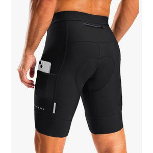 Bikewa Men's Bike Shorts 4D Padded Cycling Shorts for Men Road Riding Biking Bicycle Zipper Pockets M