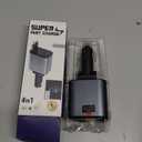 MRGLAS Retractable Car Charger for iPhone 17, 69W 4 in 1 USB C Car Charger Fast Charging with Type C Cable Cigarette Lighter Adapter for iPhone 17 16 Pro Max Samsung S25 iPad, Valentine's Day Gifts