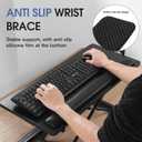 Omhuzsyo Standing Keyboard Tray Keyboard stand, Adjustable Height Keyboard and Mouse Riser for Desktop,For Ergonomic Sit Stand Workstations With Wrist RestLaptop Desk 26.7 x 11.7 Inch(Black)