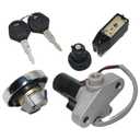 Ignition Switch Gas Cap Cover Seat Lock Key Set for Yamaha XVS650 XVS1100 XVS650A XVS1100A for Yamaha (XVS125,XVS250,XVS400, XVS650,XVS1100) Drag Star OEM 4TR-82021-00 4TR-82501-00 4TR-82501-01