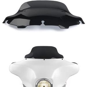 Black 8" Wave Windshield Windscreen Compatible for 1996-2013 Harley Davidson Street Glide Electra Glide Ultra Classic Touring FLHT FLHTC FLHX Tri Glide 96-13