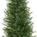 Artificial Cedar Topiary Trees for Outdoor, 4FT Fake Norfolk Pine Plants Set of 1, UV Protection All-Year Green Tree for Christmas, Home Decor Indoor, Porch, Garden, Entryway (4 FT)