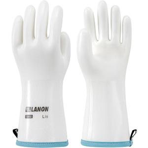 LANON Liquid Silicone Baking Gloves, Heat Resistant Oven Gloves with Fingers, BBQ Gloves Food Grade, Grill Gloves, Oven Mitt, Anti-Slip Grip, White, Large