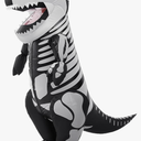Spooktacular Creations Kids Skeleton Dinosaur Inflatable Costume, LED Light Eyes Skeleton Dinosaur Costume, Full Body T-Rex Blow Up for Halloween Dress Up Parties