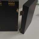 Meangood Jewelry Box Wood for Women, 5-Layer Large Organizer Box with Mirror & 4 Drawers for Rings, Earrings, Necklaces, Black