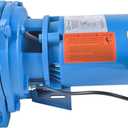 J5S Shallow Well Jet Pump, 1/2 HP 115/230V 60Hz, Heavy-Duty Cast Iron Self-Priming Pump for Home Water Supply, Garden Irrigation & Booster Service