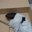 Angoily Trash Can Wheels Replacement, Garbage Can Wheels Replacement Set, Hollow Shaft 2 Rubber Wheels Pulley Wheel, Trash Bin Wheels Replacement