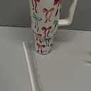 Simple Modern Trek | 40 oz Christmas Tumbler with Handle and Straw Lid | Cup Holder Friendly Insulated Stainless Steel Travel Mug | Holiday Gifts for Women Men Her Him | Ribbon Wonderland