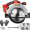 Circular Saw for Mil-waukee M-18 Battery, 7-Inch Brushless Cordless Circular Saw, 8000 RPM, 0-45° Bevel, Power Tool for Wood PVC Cutting (Battery Not Included)