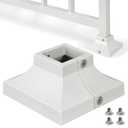 1pcs Post 1.25" Aluminum Deck Post Base Cover, Post Skirt, Handrail, Stair, Porch, Deck Railing Base Brackets Covers (White)