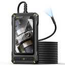 Anykit Borescope Inspection Camera with Light, Industrial Endoscope Camera with 0.3 Slim Probe, 4.3 HD Screen Digital Snake Cam, Semi-Rigid Cable Bore Scope for Pipe, Engine, Inside Wall(16.5 FT)