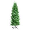6-ft Pre-lit Pencil Artificial Christmas Tree with White LED Lights