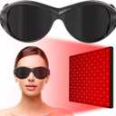 FreeMascot Red Light Therapy Glasses, Laser Safety Glasses IPL 200-2000nm, Eyes Protection for Tanning Goggles and Red Light Therapy