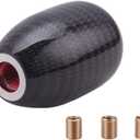 muge racing Universal Carbon Fiber Shift Knob Automatic/Manual Gear Shift Knob for Most Vehicles with 3 Adapters