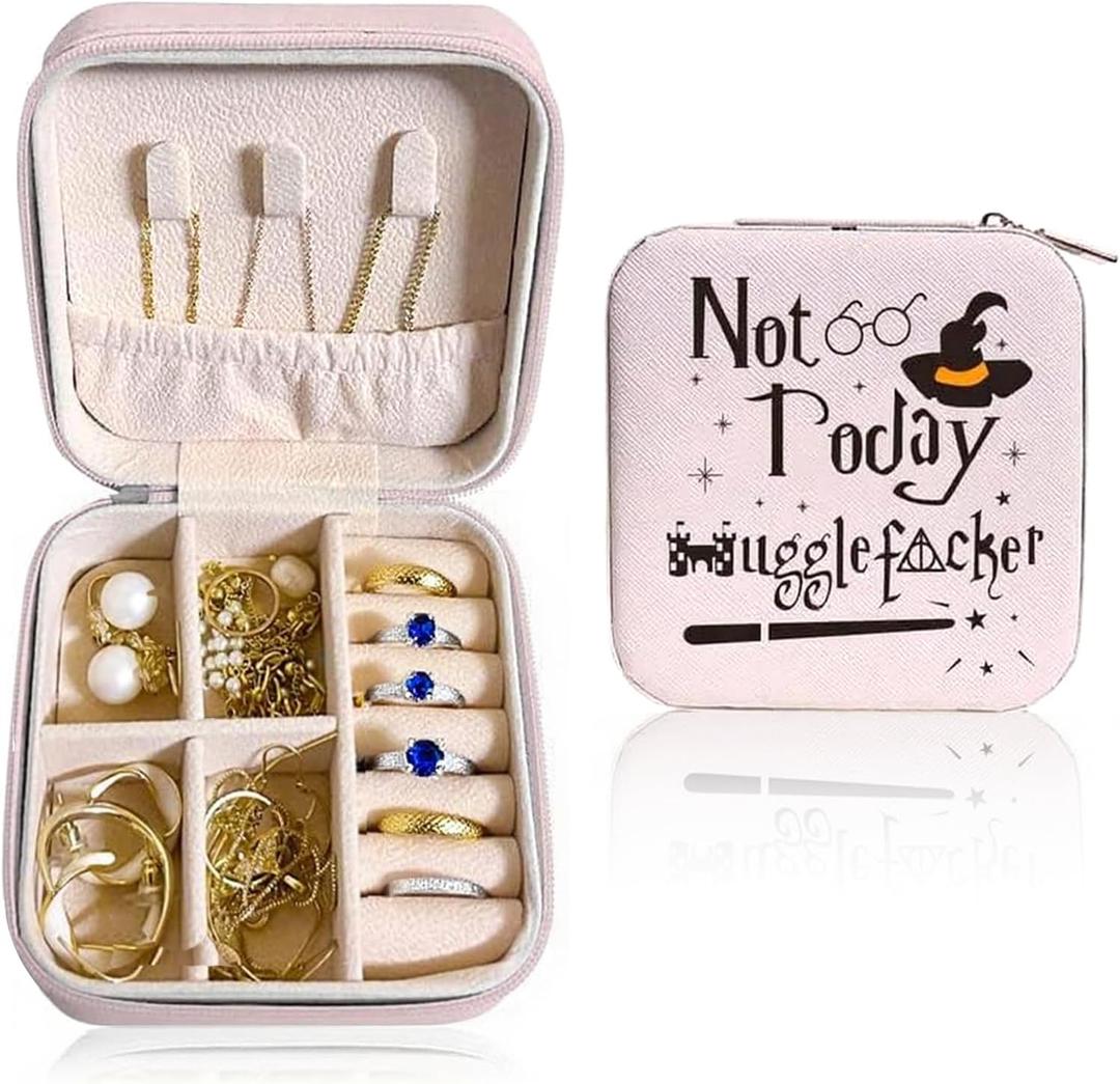 Funny Not Today Jewelry Organizer Case Small Portable Jewelry Organizer Box Christmas Birthday Gifs for Women Girls