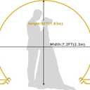 Wokceer Wedding Arch 7.2FT Round Backdrop Stand Gold Metal Circle Backdrop Stand Circle Balloon Arch Stand Frame for Birthday Party Bridal Shower Anniversary Ceremony Candy Tables Celebration