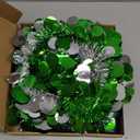 5FT Pop Up Christmas Tree with 90 LED Lights, Collapsible Artificial Pencil Christmas Tree, Tinsel Skinny Christmas Trees for Home Apartment Porch Indoor Outdoor Holiday Decorations (Silver Green-5ft)