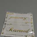 6 Pack Reserved Table Signs White Reserved Table Tent Card with Gold Foil Design for Wedding Party Restaurant - Double Sided Reserved Sign Table Tent Place Cards for Event