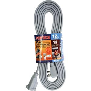 Heavy Duty 12 FT Air Conditioner and Major Appliance Extension Cord UL Listed 14 Gauge, 125V, 15 Amps, 1875 Watts Grounded 3-PRONGED Cord