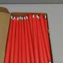 Macarrie 24 Packs Flameless Taper Candles Battery Operated Fake 11 Inch Long Candlelight LED Flameless Candlesticks Flickering Tapered for Christmas Church Prayer New Year Wedding(Red)