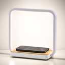WILIT Bedside Lamp with Qi Wireless Charger, A13 Table lamp 3 Step Dimmable Touch Control Desk Lamp for for Living Room, Bedroom, Kids Room.