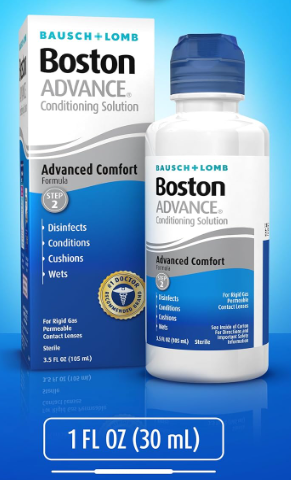 Boston Advance Conditioning Solution, Conditions & Wets Rigid Gas Permeable (RGP) Lens for Comfortable Wear, 3.5 Fl Oz (Pack of 1)