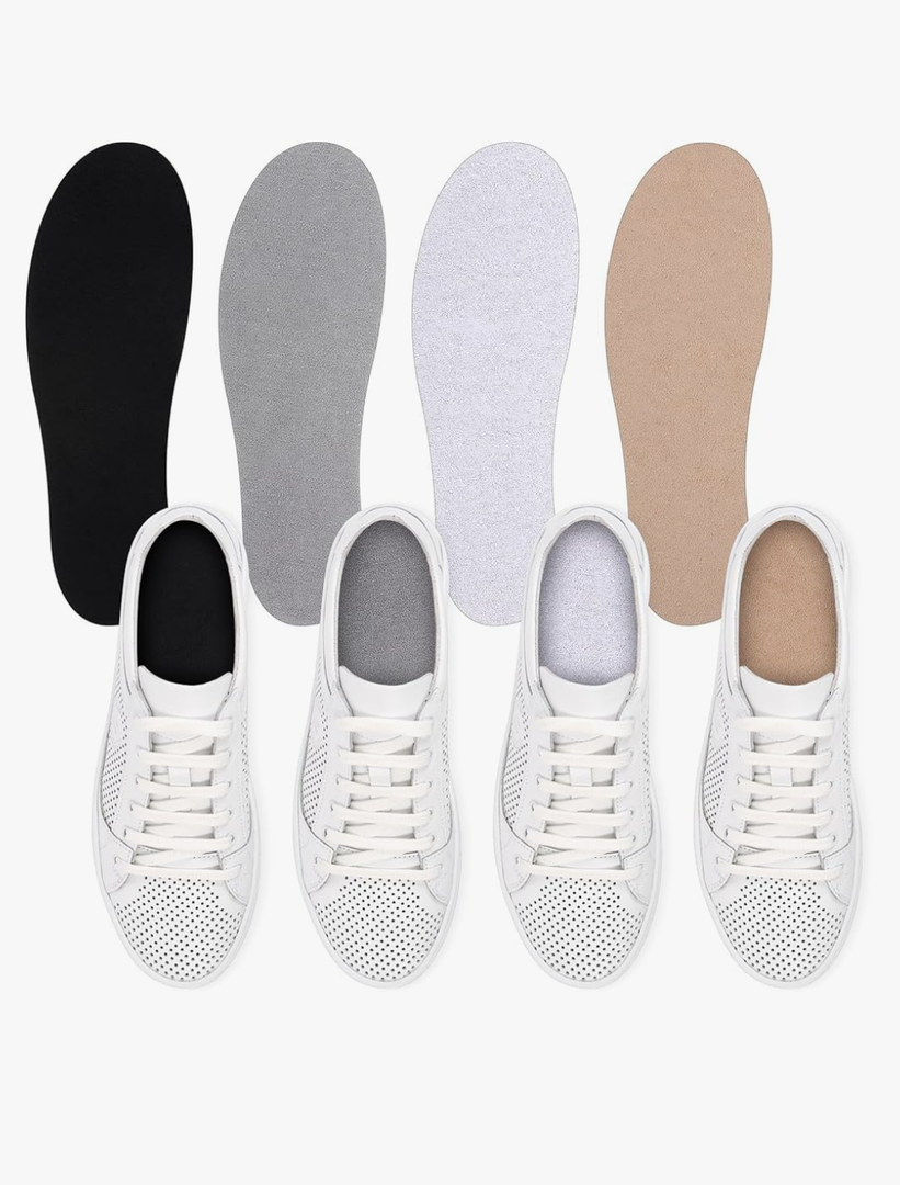 4 Pairs No Show Socks, Breathable Shoe Liner Anti Slip Barefoot Insert, No Stinking Shoe Liner for Men Women