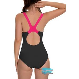 Beautikini Period Swimwear One Piece Racerback Training Bathing Suit Women Period Swimsuits for Teen Girls Ages 11-14 S