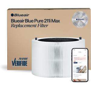 BLUEAIR Genuine F2MAX Filter for Blue Pure 211i Max HEPASilent Technology, Particle + Carbon, Fits 211i Max Only (Not 211+ or 211+ Auto)