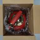 Tea Kettle, Stovetop Whistling Teapot, Stainless Steel, Red, 3.0-Quart