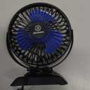 JZCreater Mini Desk Fan3 Speed Ultra-Quiet OperationPortable USB Cooling Fan for Office Desk, Bedroom Use, Personal Fan with Adjustable Tilt for Summer Indoor/Outdoor,USB-Powered, Black