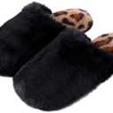 Mia  Women's Cozy Plush Furry Close Toe Slipper with Comfort Non Slip Outsole Size 8